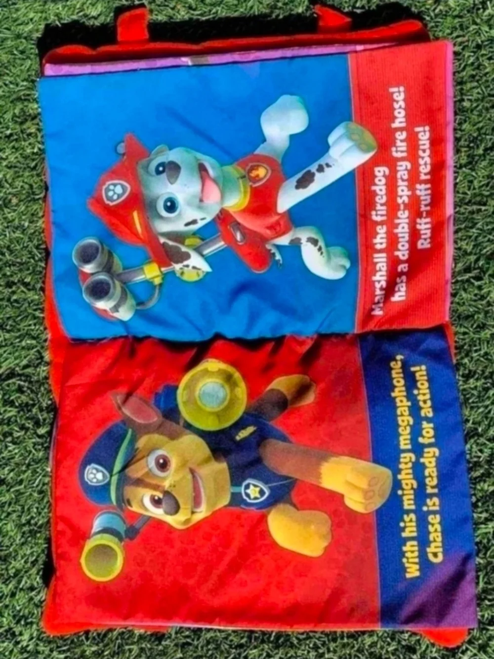 Paw Patrol Plush Book with Chase, Skye & Marshall - Blue, Red, Yellow